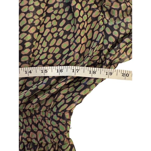 NWT NOCTURNE Dress Mini‎ Wrap Black Print Size XL - Picture 10 of 16